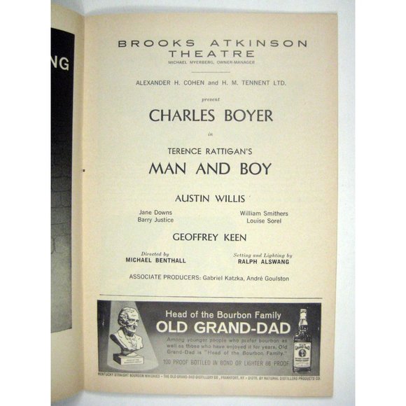 Man and Boy Playbill November 18 1963 Atkinson Theatre Charles Boyer Willis - Picture 4 of 11